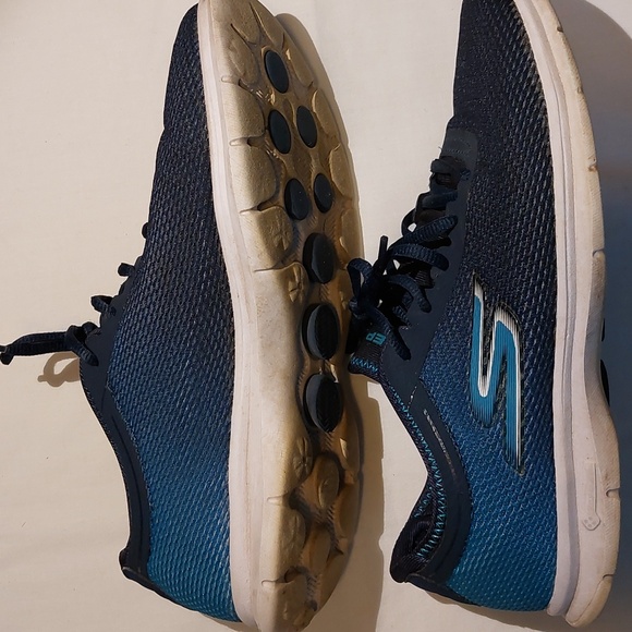 Skechers GoStep Goga Mat Sneakers 9.5 Blue Teal EUC - Picture 6 of 14